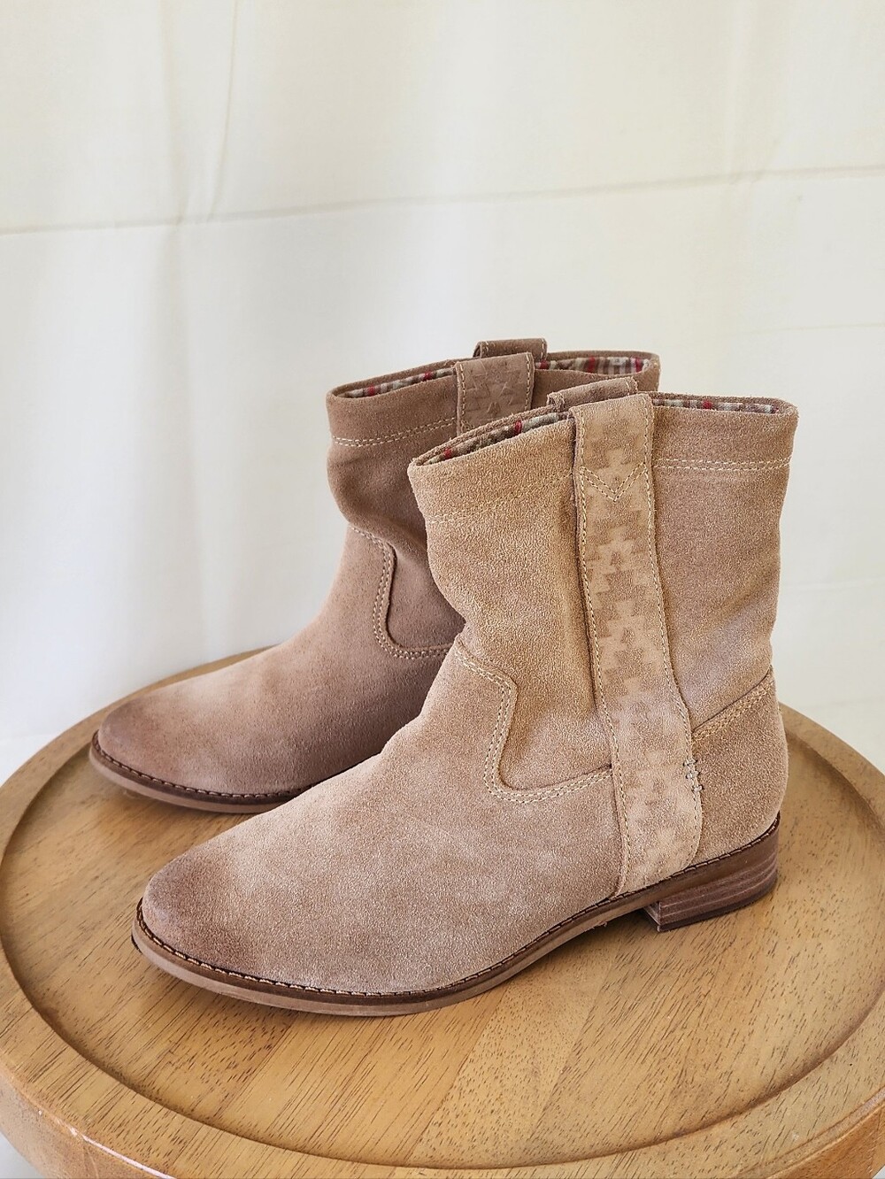 Toms Laurel Suede Tan Ankle Boots